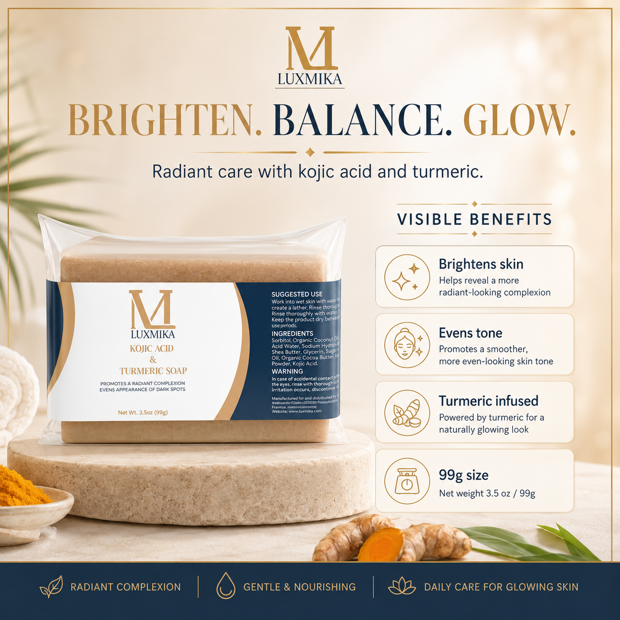 Kojic Acid  Turmeric Soap